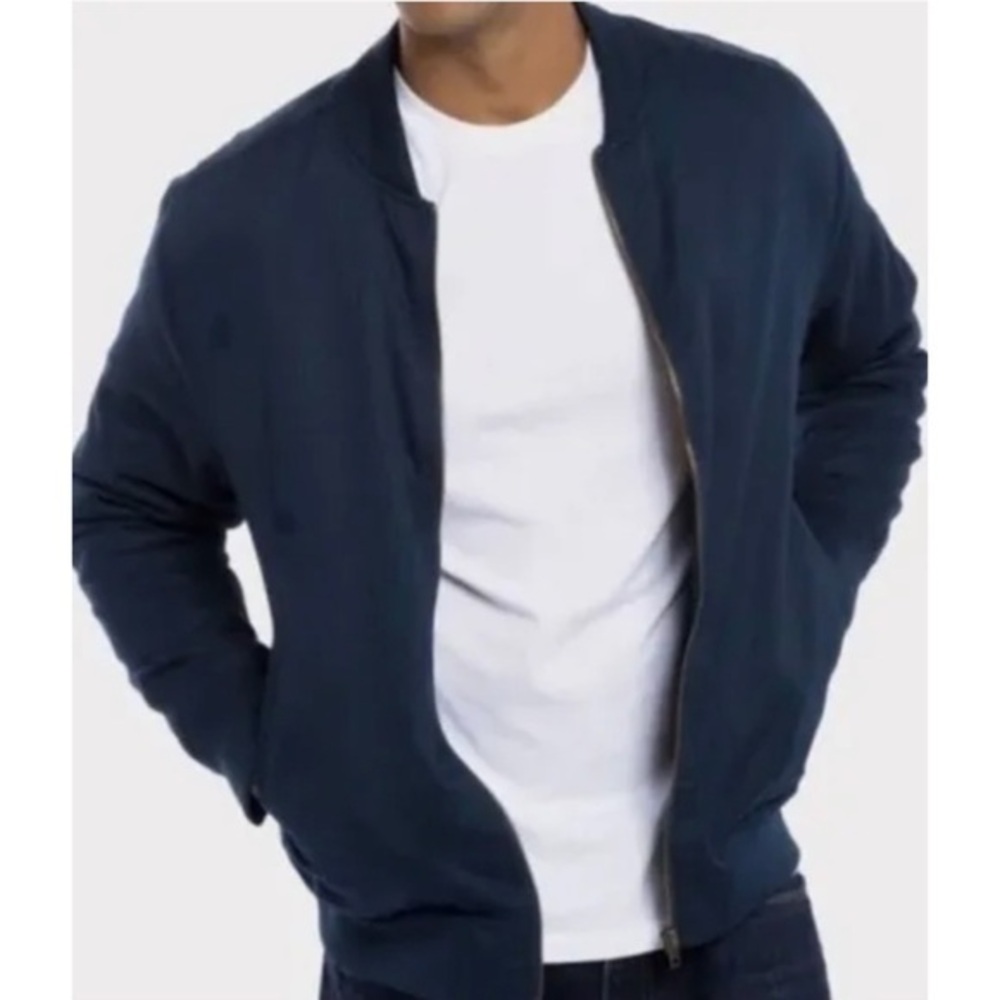 Line Of Trade Blue Bomber Jacket